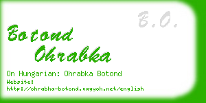 botond ohrabka business card